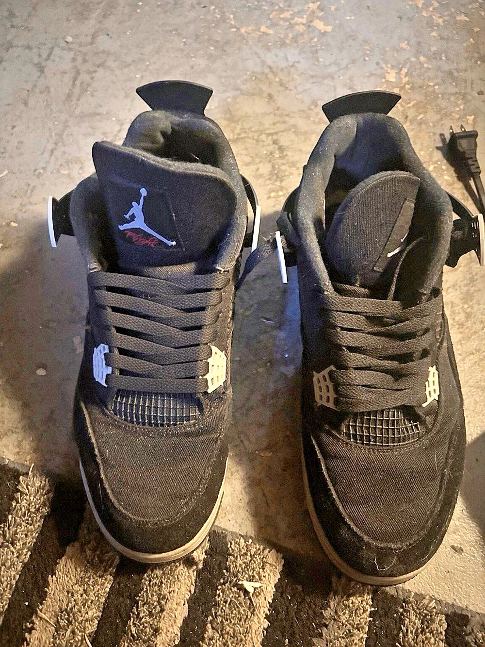Jordan Air Jordan 4 Retro SE 'Black Canvas' Black & Red Sneakers